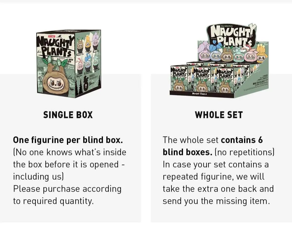 THE MONSTERS-Naughty Plants Vinyl Face Blind Box